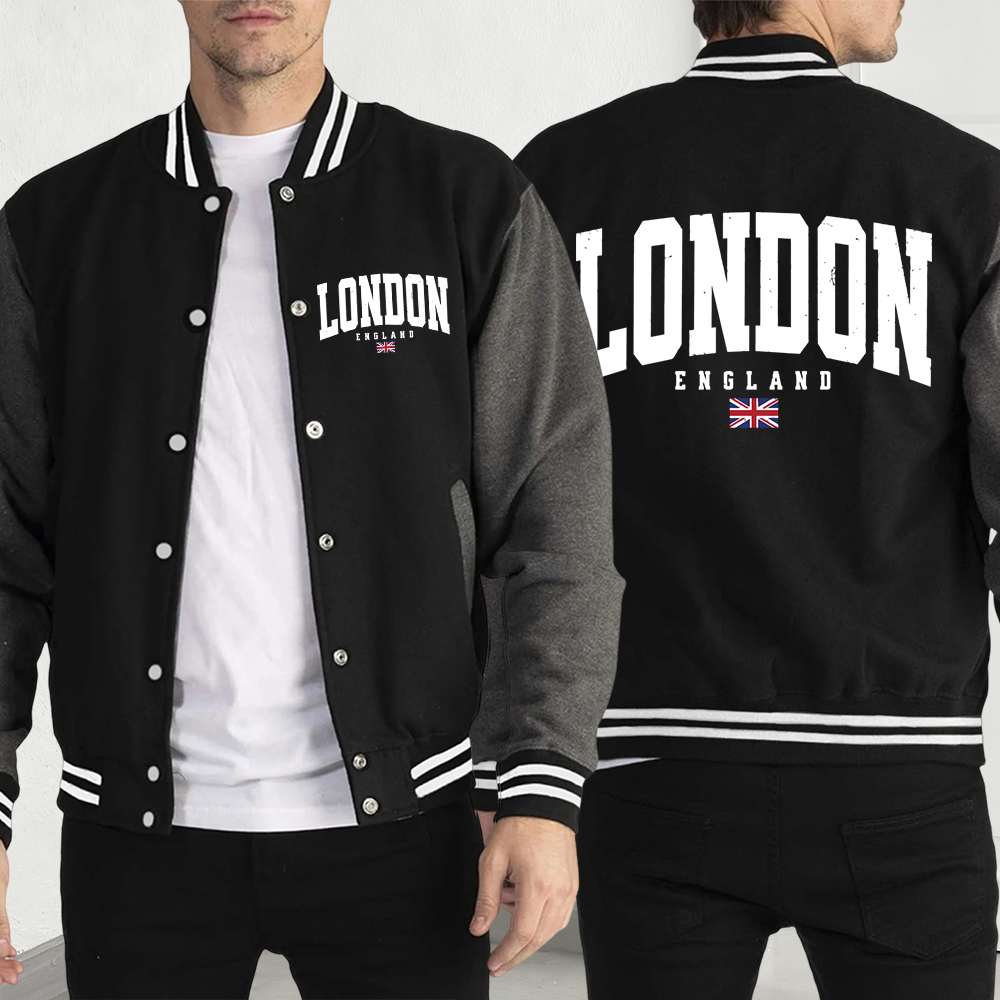 Winter Clothing London - 런던 잉글랜드 국기 남성 재킷 새로운