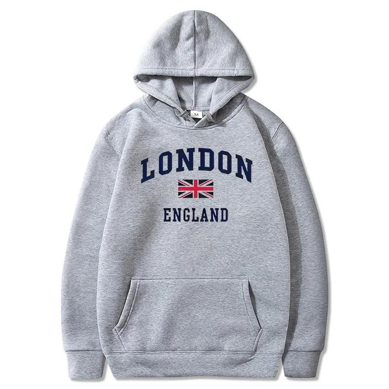 Winter Clothing London - 런던 잉글랜드 후드티 남성용 후드 스웨트셔츠