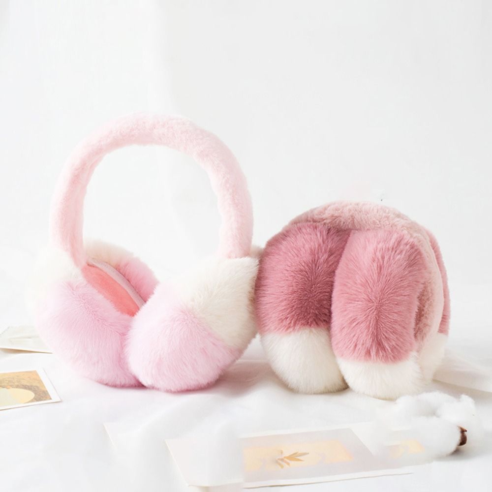 Ear Muff Foldable - 패션 인조 모피 귀마개 캔디 컬러