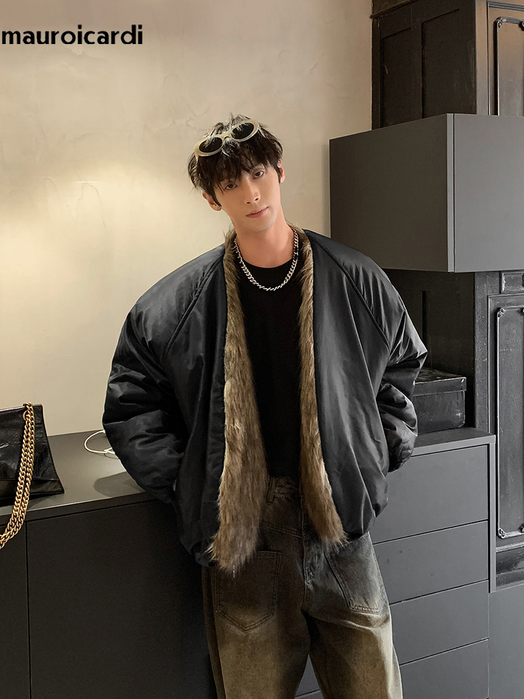 Quality Winter Clothing - Mauroicardi 남성용 멋진 오버사이즈 두꺼운 따뜻한