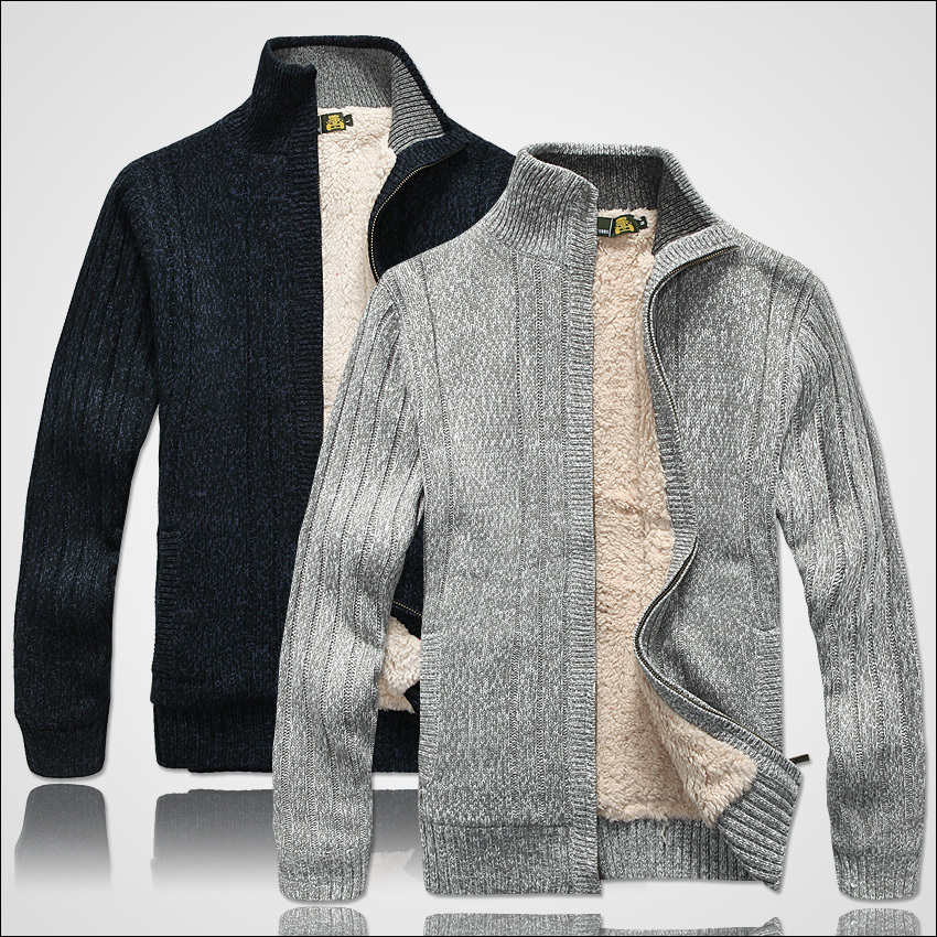 Wool Blend Coat - 남성용 겨울 스웨터, 두꺼운 플리스, 캐주얼