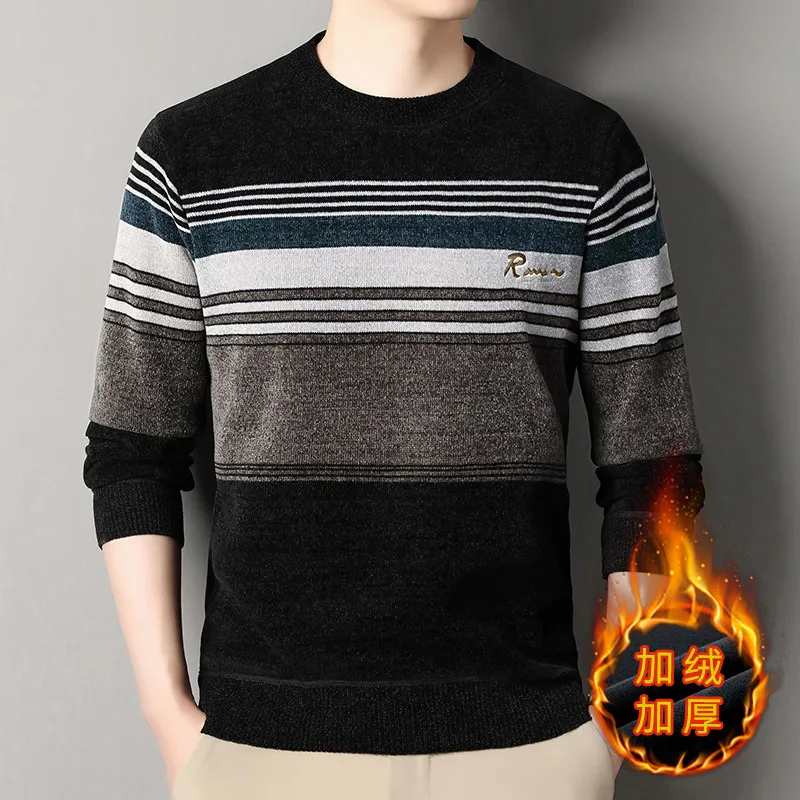 Quality Winter Clothing - 남성용 O-넥 풀오버 니트 스웨터, 남성