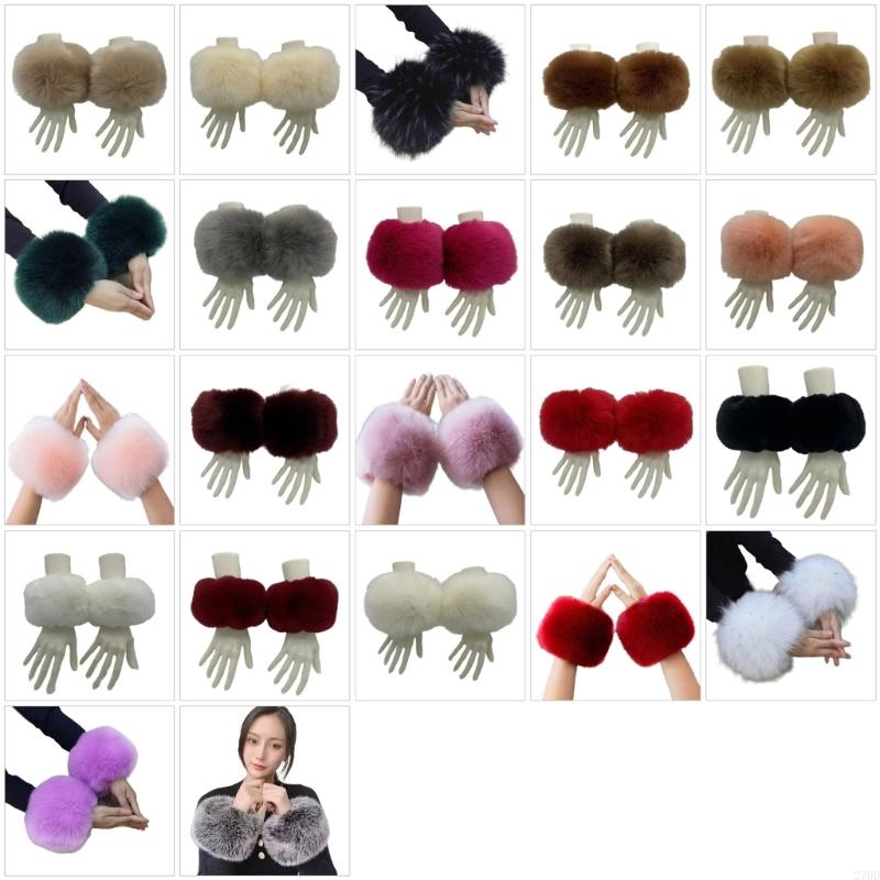 Winter Clothing Accessories - 부드럽고 섬세한 y2k 모피 손목 워머스와