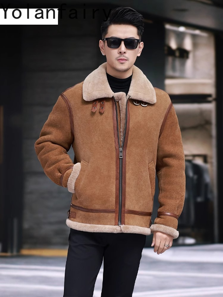 YOLANFAIRY 고품질 진짜 양가죽 재킷 남성 겨울 - Quality Winter Clothing 리뷰 및 가격