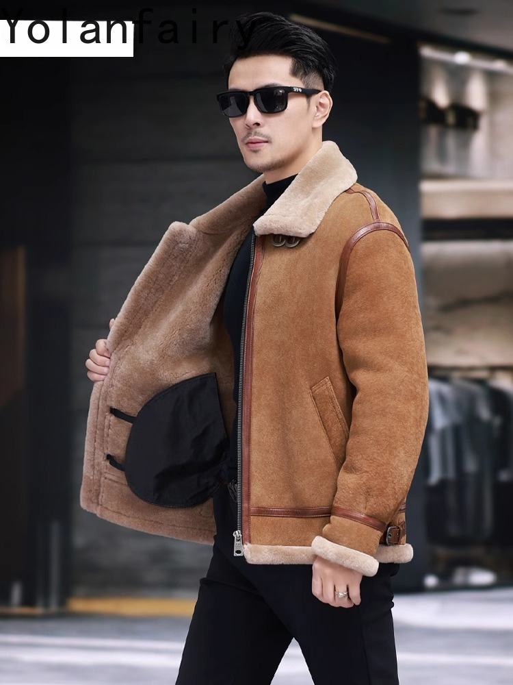 YOLANFAIRY 고품질 진짜 양가죽 재킷 남성 겨울 - Quality Winter Clothing 리뷰 및 가격