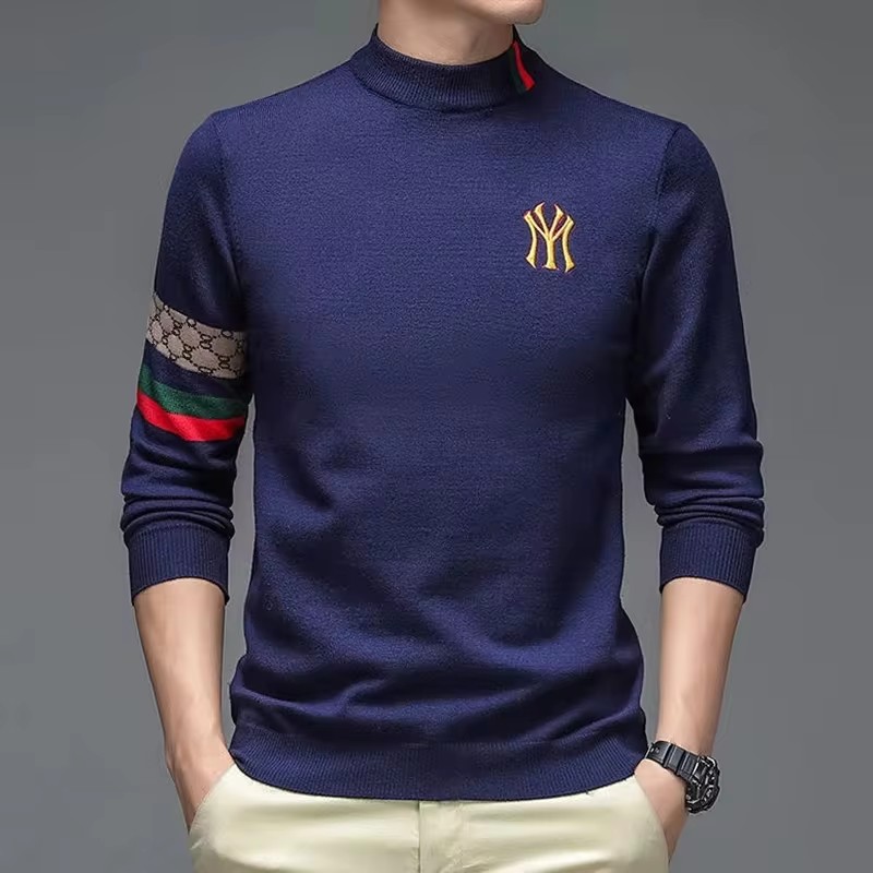 프리미엄 럭셔리 디자이너 브랜드 자수 스웨터 남성 라운 - Winter Clothing Brands 리뷰 및 가격