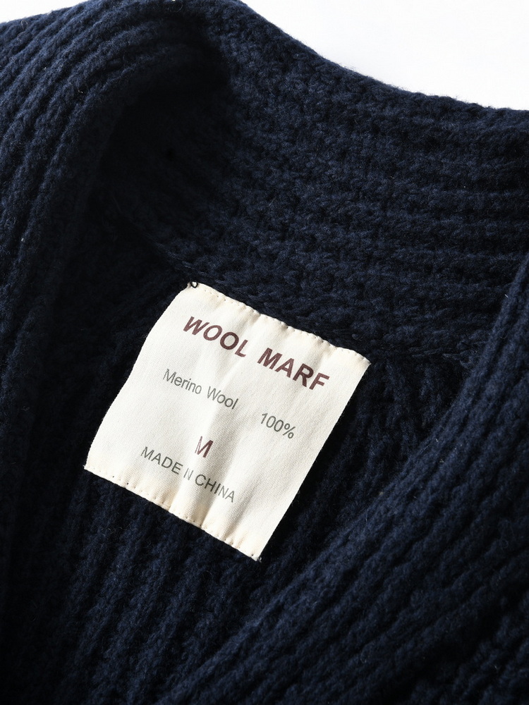 남성용 유럽 빈티지 100% 울 청키 니트 스웨터 -  - Wool Blend Coat 리뷰 및 가격