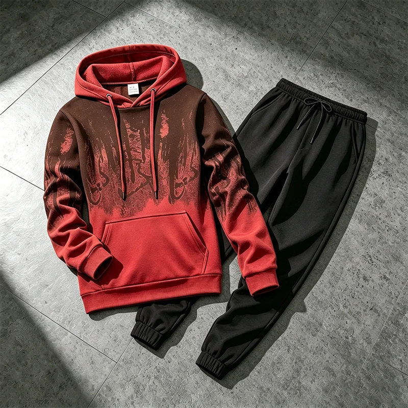 가을 겨울 남성용 후드티 트레이닝복 캐주얼 잉크 스플래 - Winter Clothing 리뷰 및 가격