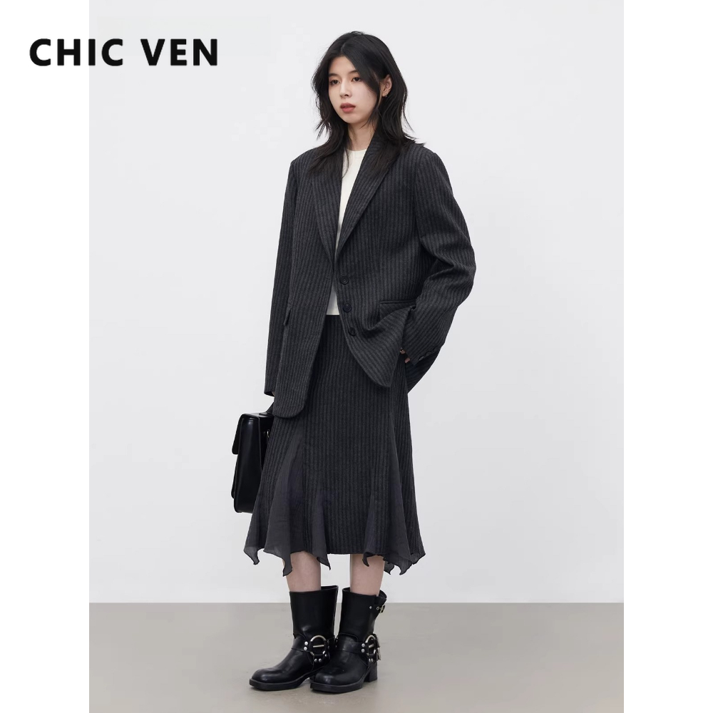 CHIC VEN 패션 여성 울 블레이저 코트 루즈핏 캐 - Wool Blend Coat 리뷰 및 가격