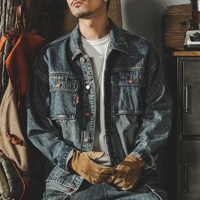 남성용 루즈 데님 재킷, 카고 카우보이 코트, 하이 퀄 - Quality Winter Clothing 리뷰 및 가격