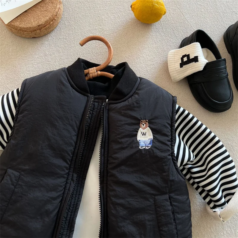 남아 여아 아동복 자수 면 조끼 2024년 유행 예쁜  - Winter Clothing Looks 리뷰 및 가격