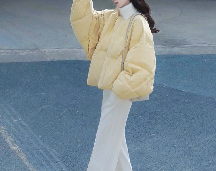 겨울 신상 고급 스타일 매우 멋진 노란색 짧은 옷 여성 - Winter Clothing Looks 리뷰 및 가격