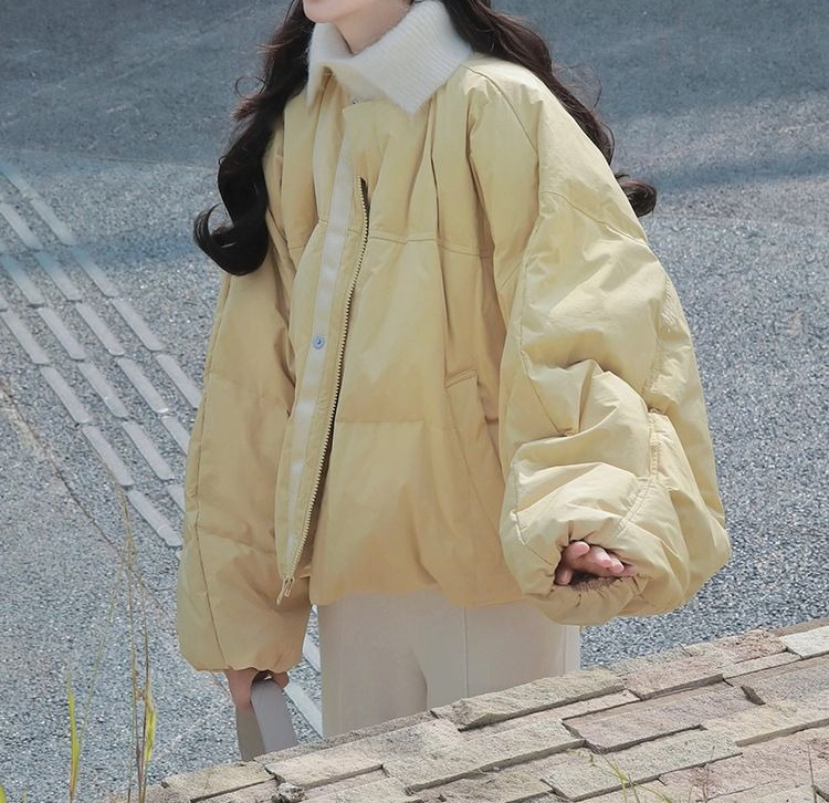 겨울 신상 고급 스타일 매우 멋진 노란색 짧은 옷 여성 - Winter Clothing Looks 리뷰 및 가격