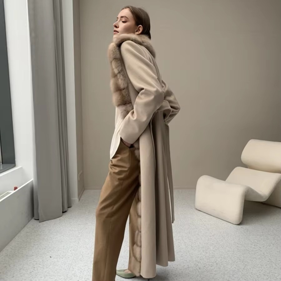 겨울 신상 캐시미어 울 코트 천연 폭스퍼 따뜻한 겨울  - Wool Blend Coat 리뷰 및 가격