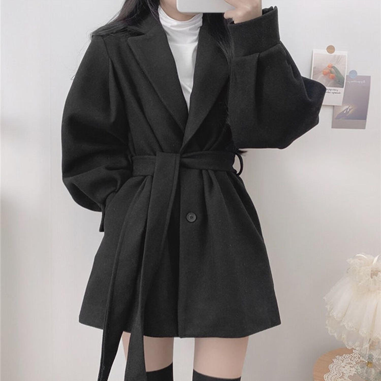 Allingentle 아이보리 여성 블레이저 울 패션  - Wool Blend Coat 리뷰 및 가격