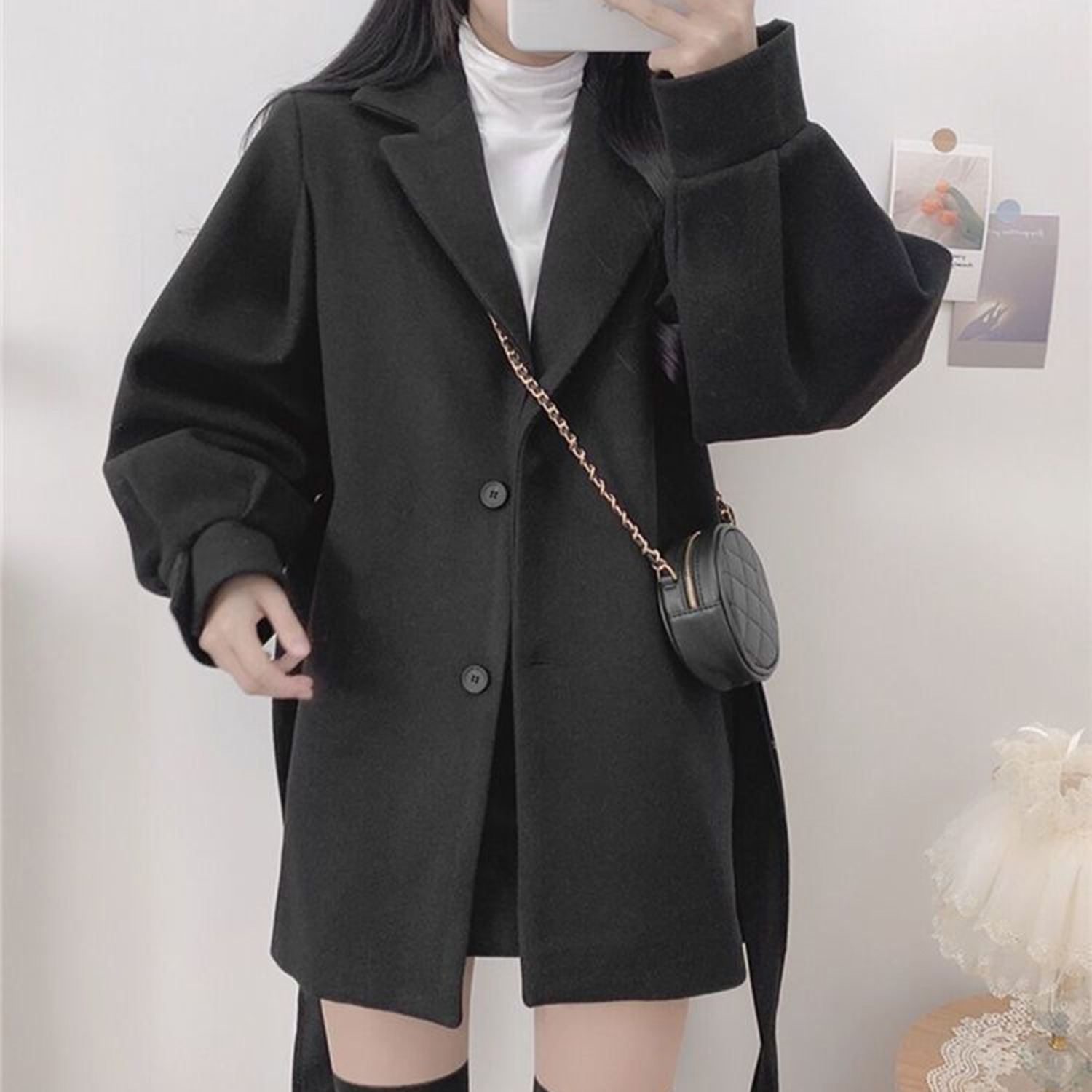 Allingentle 아이보리 여성 블레이저 울 패션  - Wool Blend Coat 리뷰 및 가격