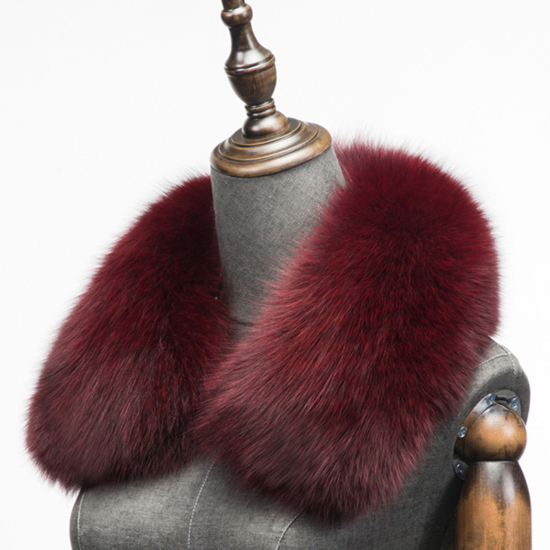 겨울 천연 여우 모피 스카프 스퀘어 칼라 남성용 짧은  - Winter Clothing Accessories 리뷰 및 가격