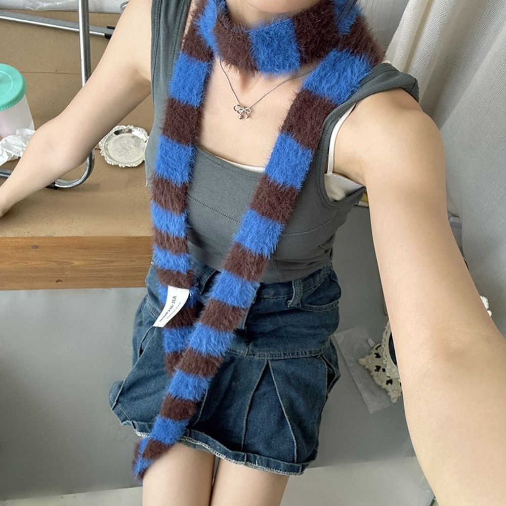 의류 액세서리 Y2 스트라이프 스카프 니트 울 소프트  - Winter Clothing Accessories 리뷰 및 가격