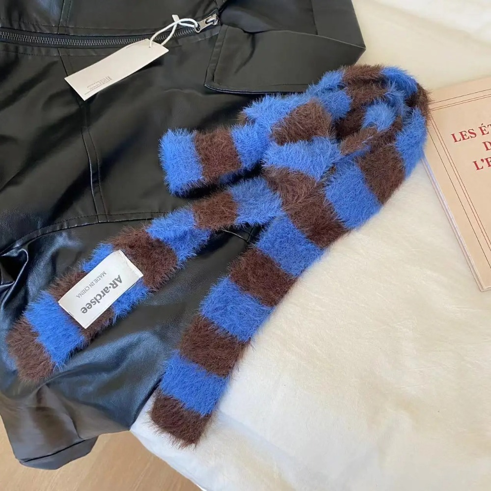 의류 액세서리 Y2 스트라이프 스카프 니트 울 소프트  - Winter Clothing Accessories 리뷰 및 가격