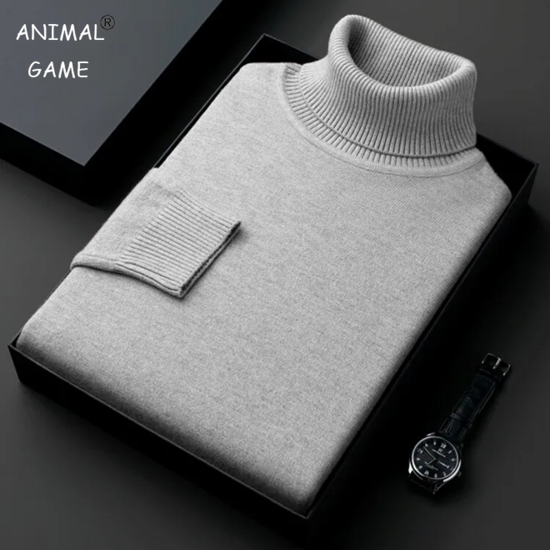 남성용 안티 필링 하이 퀄리티 니트 터틀넥 스웨터, 슬 - Quality Winter Clothing 리뷰 및 가격