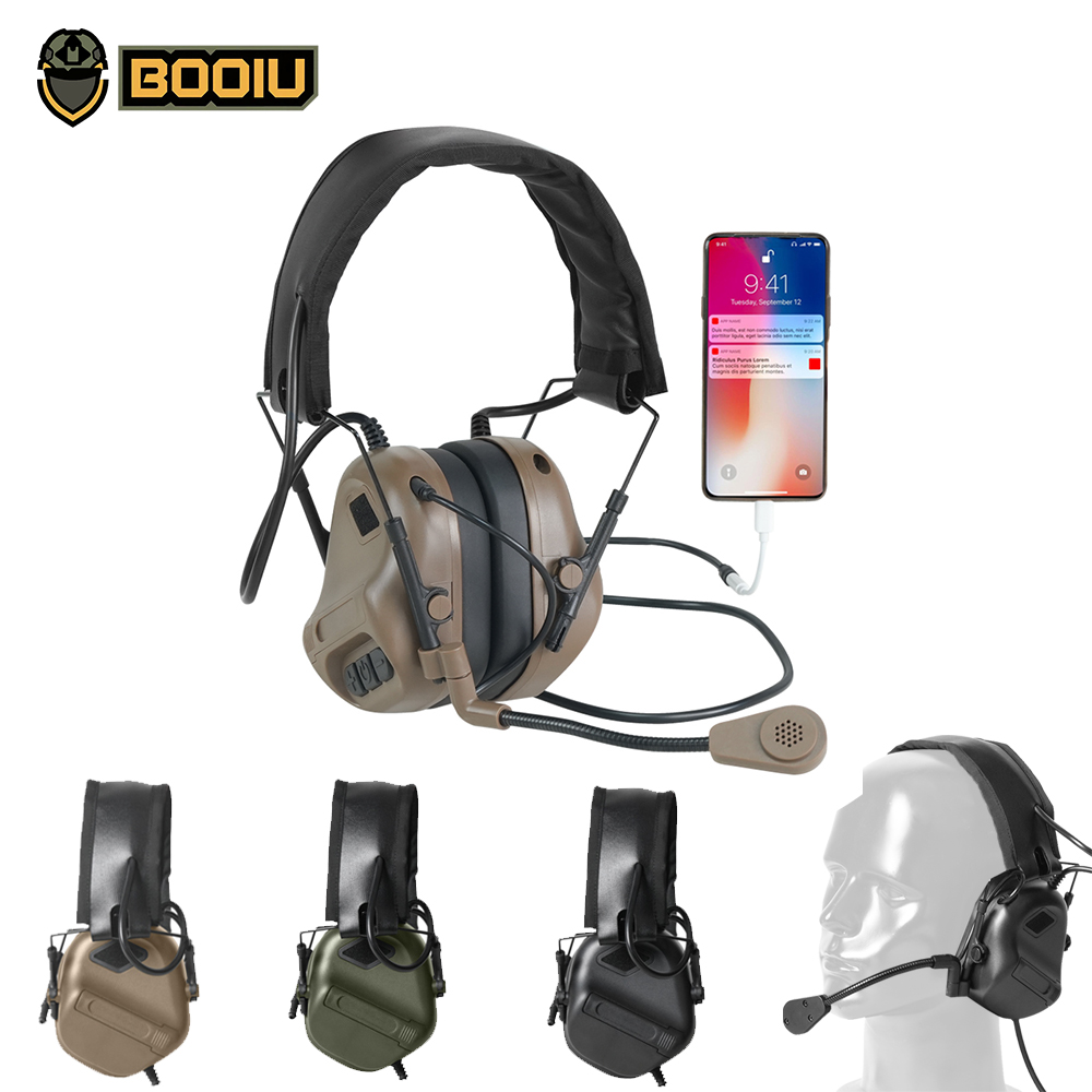 BOOIU 전술 전자 슈팅 헤드셋 3.5mm 인터페이스 - Ear Muff Foldable 리뷰 및 가격