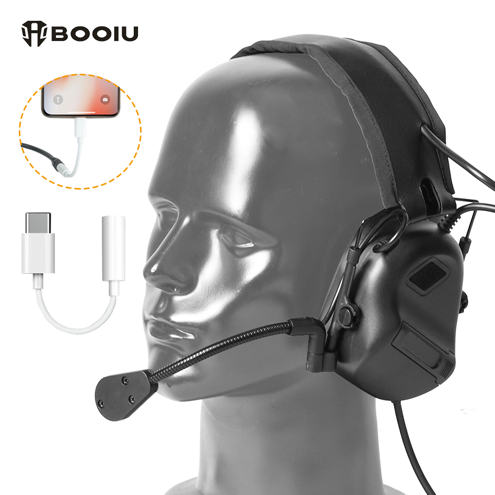 BOOIU 전술 전자 슈팅 헤드셋 3.5mm 인터페이스 - Ear Muff Foldable 리뷰 및 가격