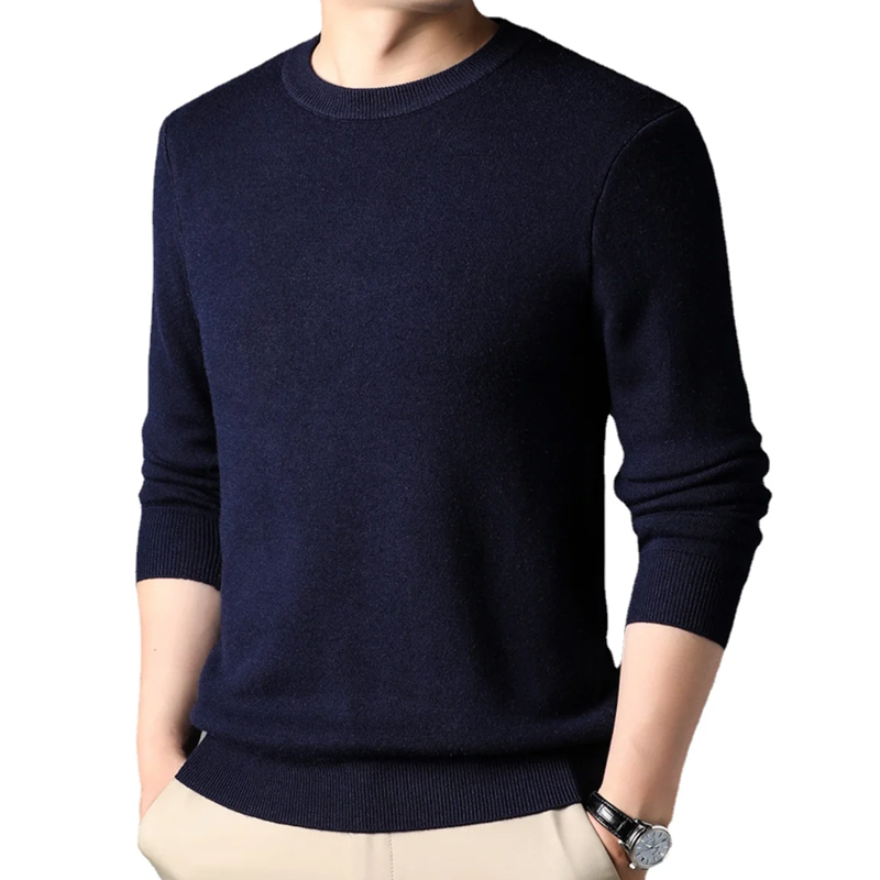 남성용 단색 니트 풀오버 스웨터, 크루넥, 경량 빈티지 - Wool Blend Coat 리뷰 및 가격