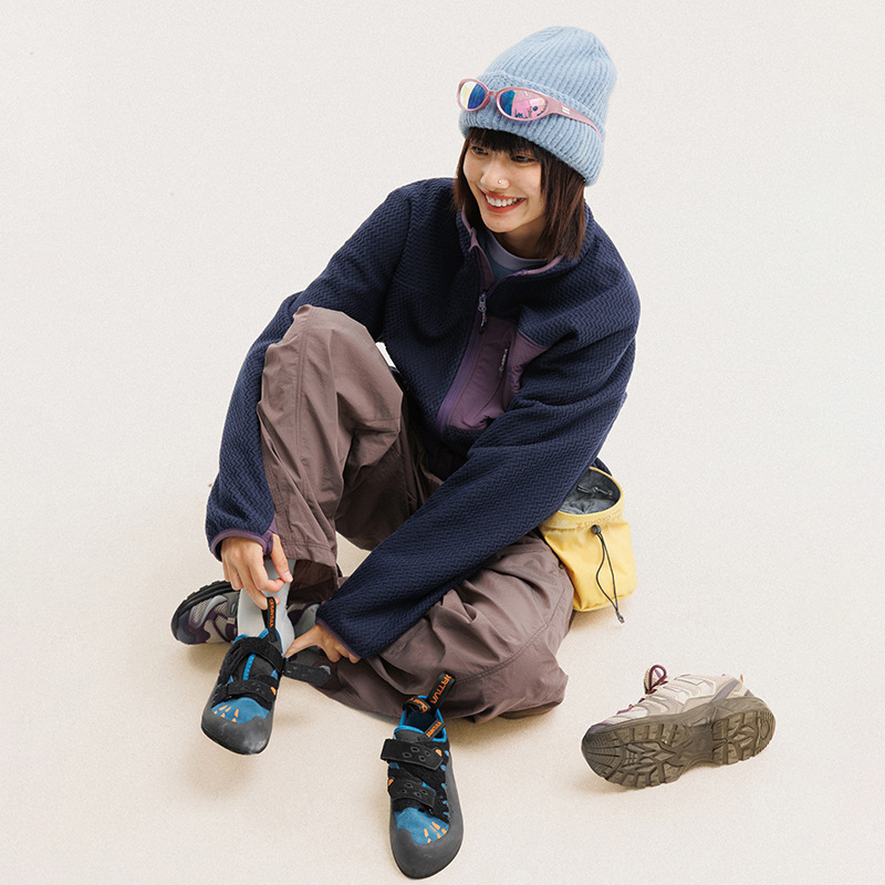 가을 겨울 폴라 플리스 물결 모양 줄무늬 재킷 남성 여 - Wool Blend Coat 리뷰 및 가격