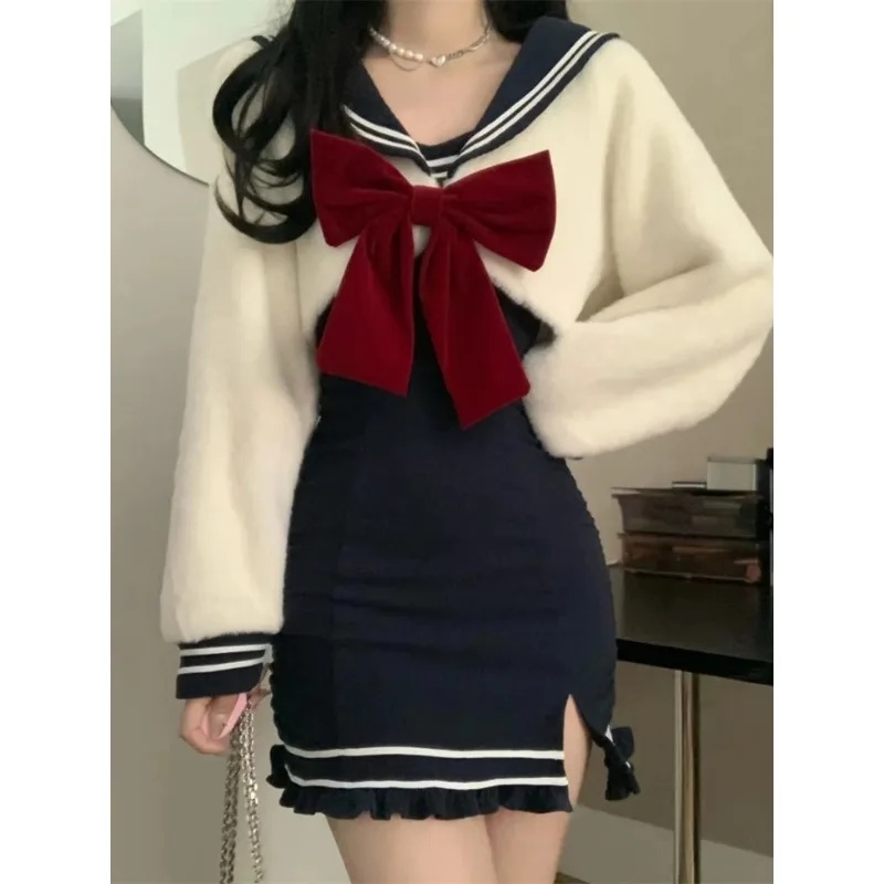 ♥   2026 새로운 가을 겨울 카와이 네이비 칼라  - Winter Clothing Looks 리뷰 및 가격
