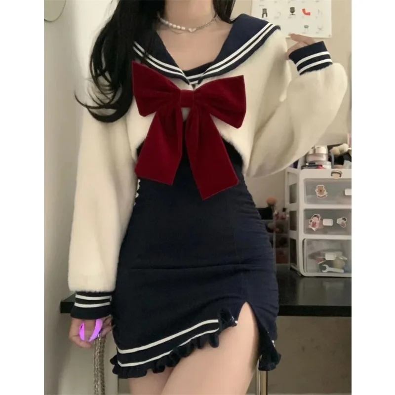 ♥   2026 새로운 가을 겨울 카와이 네이비 칼라  - Winter Clothing Looks 리뷰 및 가격