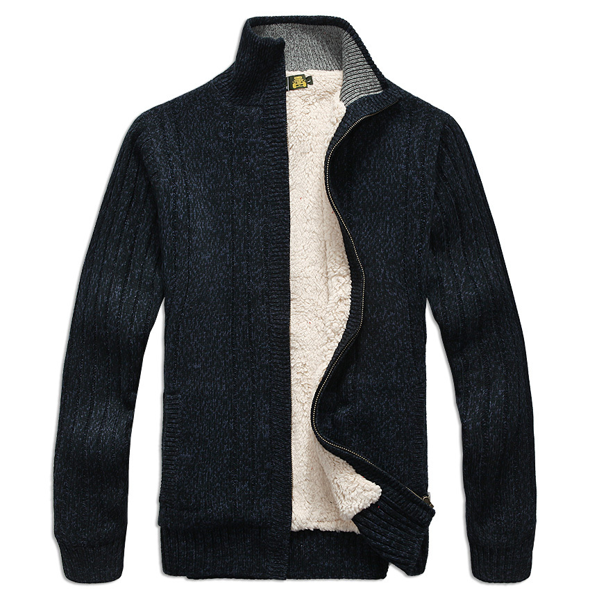남성용 겨울 스웨터, 두꺼운 플리스, 캐주얼 가디건,  - Wool Blend Coat 리뷰 및 가격