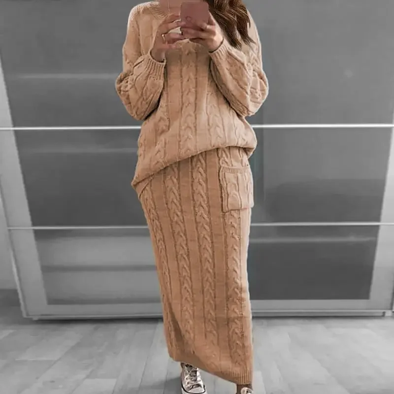 스웨터 여성 세트 가을, 겨울 두 조각 세트 여성 오- - Winter Clothing Sale 리뷰 및 가격