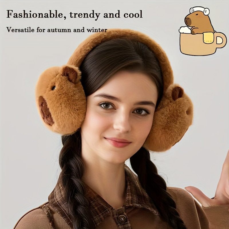 귀여운 카피발라 귀마개 만화 돌고래 플러시 접이식 귀마 - Ear Muff Foldable 리뷰 및 가격