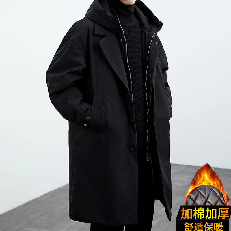 신상 겨울 한국 스타일 남성 트렌디 푸퍼룩 후드 미드  - Winter Clothing Looks 리뷰 및 가격